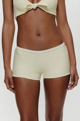 Caster Terry Cheeky Boy Shorts ~ Lemon - Shake Your Bon Bon