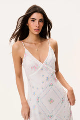 Castilla Silk Patchwork Maxi Dress ~ Rainbow Sprinkles - Shake Your Bon Bon