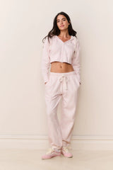 Lillia Bow Print Sweatpant ~ Chantilly