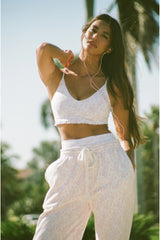 Lillia Bow Print Sweatpant ~ Chantilly