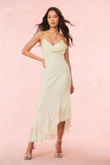 Chesley Chiffon Slip Dress ~ Washed Sage - Shake Your Bon Bon