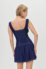 Christa Denim Mini Dress - Shake Your Bon Bon