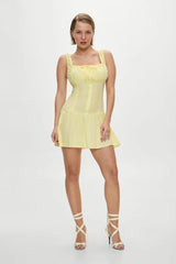 Christa Ruffle Mini Dress ~ Sunflower - Shake Your Bon Bon