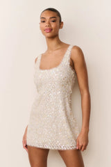 Ciris Shell Bead Mini Dress - Shake Your Bon Bon