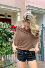 Cold Shoulder Poncho - Shake Your Bon Bon