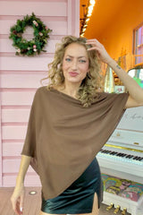 Cold Shoulder Poncho - Shake Your Bon Bon