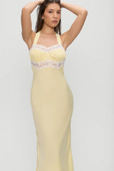 Darcy Satin Midi Dress ~ Whipped Butter - Shake Your Bon Bon