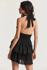 Deanna Halter Dress ~ Black - Shake Your Bon Bon
