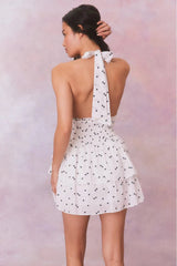 Deanna Halter Dress ~ Ivory Starlight - Shake Your Bon Bon