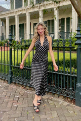 Deck the Halter Midi Dress - Shake Your Bon Bon
