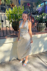 Deck the Halter Midi Dress - Shake Your Bon Bon