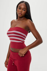 Destiny Knit Tube Top ~ Collegiate Stripe - Shake Your Bon Bon