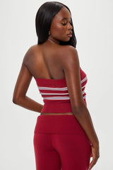 Destiny Knit Tube Top ~ Collegiate Stripe - Shake Your Bon Bon