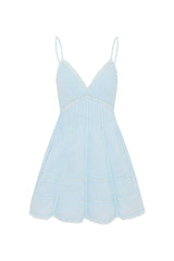 Docila Cotton Mini Dress ~ Blue - Shake Your Bon Bon
