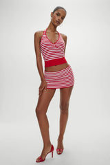Dylan Knit Halter Top ~ South Hampton Stripe - Shake Your Bon Bon