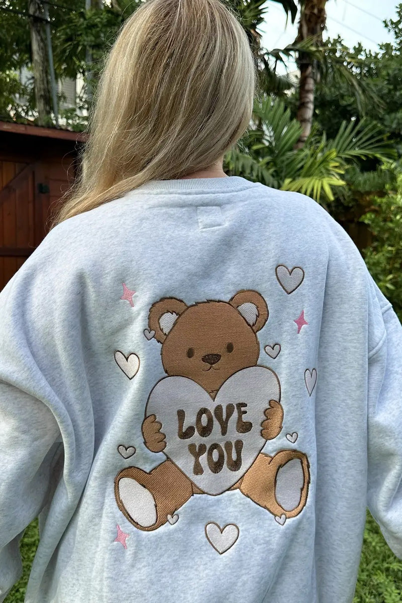 Teddy Time Embroidered Sweatshirt