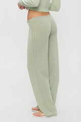 Ela Low Rise Knit Pants ~ Eucalyptus - Shake Your Bon Bon