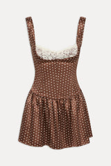 Enchantment Mini Dress ~ Chocolate Dot - Shake Your Bon Bon