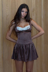 Enchantment Mini Dress ~ Chocolate Dot - Shake Your Bon Bon