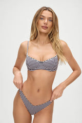 Enzo Gingham Cheeky Bikini Bottom ~ Blackberry Gingham - Shake Your Bon Bon