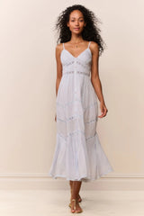 Esilda Cotton Midi Dress ~ Baby Bluebell - Shake Your Bon Bon