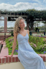 Esilda Cotton Midi Dress ~ Baby Bluebell - Shake Your Bon Bon