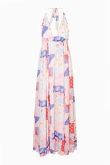 Fancy Patchwork Halter Maxi Dress ~ Blueberry Sundae - Shake Your Bon Bon