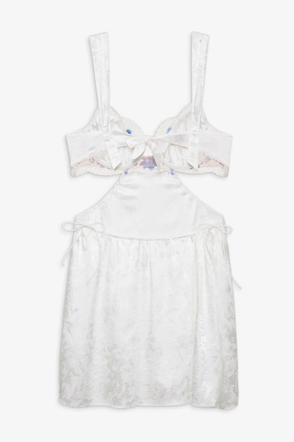 festival slip dress Miss Selfridge festival sheer lace slip dress in cream