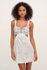 Festival Rose Slip Dress ~ Blue - Shake Your Bon Bon
