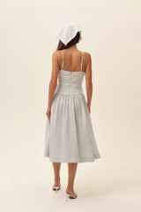 Georgia Gingham Midi Dress ~ Blue - Shake Your Bon Bon