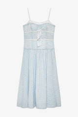 Georgia Gingham Midi Dress ~ Blue - Shake Your Bon Bon