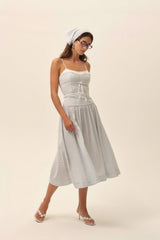 Georgia Gingham Midi Dress ~ Blue - Shake Your Bon Bon