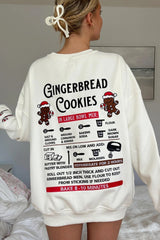 Gingerbread Cookies Embroidered Sweatshirt - Shake Your Bon Bon