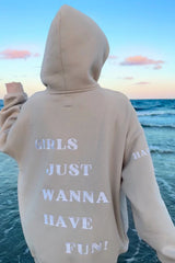 Girls Just Wanna Have Fun Embroidered Hoodie - Shake Your Bon Bon