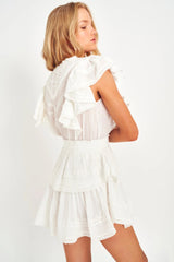 Gwen Mini Dress ~ White - Shake Your Bon Bon