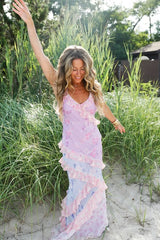 Rialto Fragrance Print Maxi Dress ~ Blooming Paradise