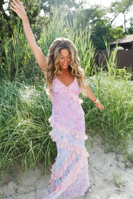 Rialto Fragrance Print Maxi Dress ~ Blooming Paradise