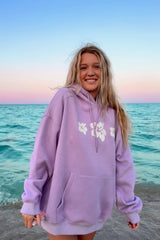 Hibiscus Flower Embroidered Hoodie