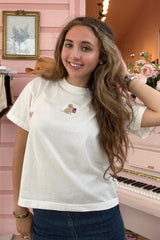 It's the Little Things Boxy Tee ~ American Flag Dog - Shake Your Bon Bon
