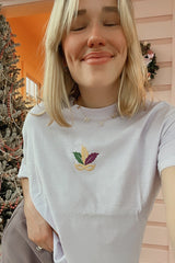 It's the Little Things Boxy Tee ~ Mardi Mask - Shake Your Bon Bon