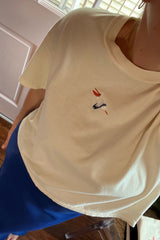 It's the Little Things Boxy Tee ~ Pelican - Shake Your Bon Bon