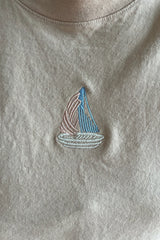 It's the Little Things Boxy Tee ~ Sailboat - Shake Your Bon Bon