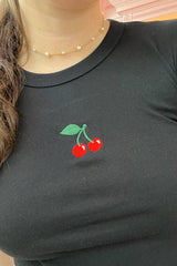 It's the Little Things Ribbed Baby Tee ~ Cherry - Shake Your Bon Bon