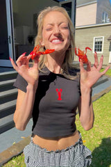 It's the Little Things Ribbed Baby Tee ~ Crawfish - Shake Your Bon Bon