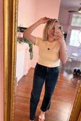 It's the Little Things Ribbed Baby Tee ~ Fleur De Lis - Shake Your Bon Bon