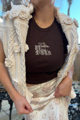 It's the Little Things Ribbed Baby Tee ~ French Cafe - Shake Your Bon Bon