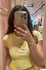 It's the Little Things Ribbed Baby Tee ~ Lemon - Shake Your Bon Bon