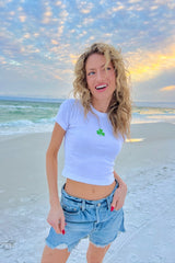 It's the Little Things Ribbed Baby Tee ~ Shamrock - Shake Your Bon Bon