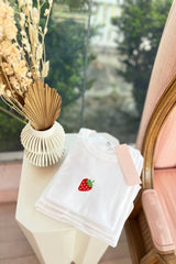 It's the Little Things Ribbed Baby Tee ~ Strawberry - Shake Your Bon Bon