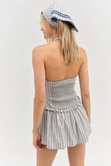 Janice Halter Mini Dress ~ Blue - Shake Your Bon Bon